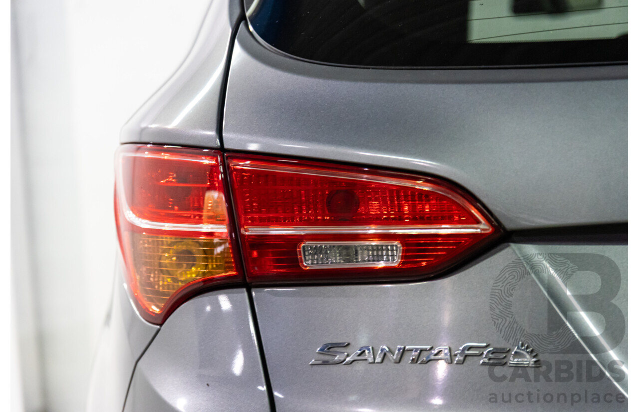 01/2015 Hyundai Santa Fe Elite CRDi (AWD) DM MY15 4D Wagon Titanium Silver Turbo Diesel 2.2L - 7 Seats