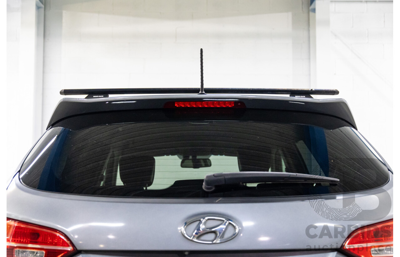 01/2015 Hyundai Santa Fe Elite CRDi (AWD) DM MY15 4D Wagon Titanium Silver Turbo Diesel 2.2L - 7 Seats