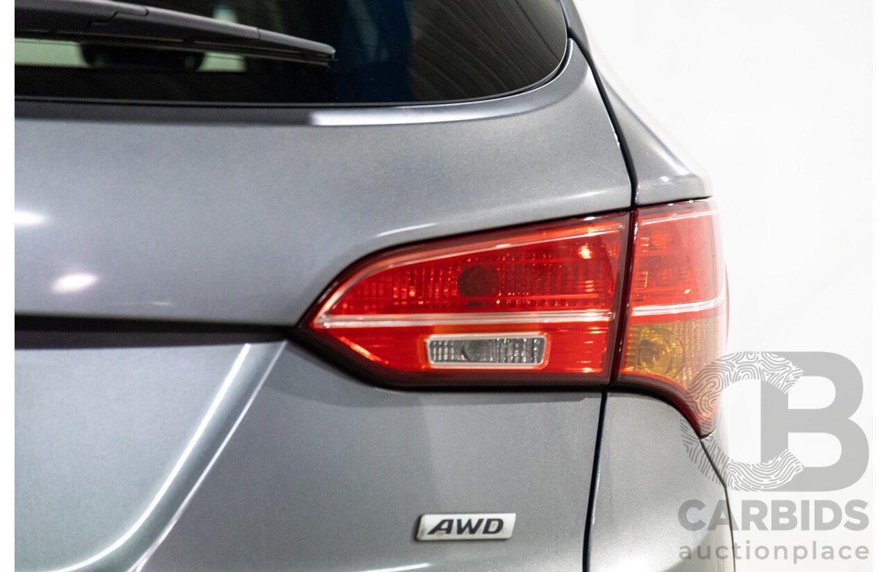 01/2015 Hyundai Santa Fe Elite CRDi (AWD) DM MY15 4D Wagon Titanium Silver Turbo Diesel 2.2L - 7 Seats