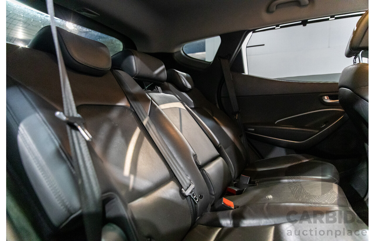 01/2015 Hyundai Santa Fe Elite CRDi (AWD) DM MY15 4D Wagon Titanium Silver Turbo Diesel 2.2L - 7 Seats