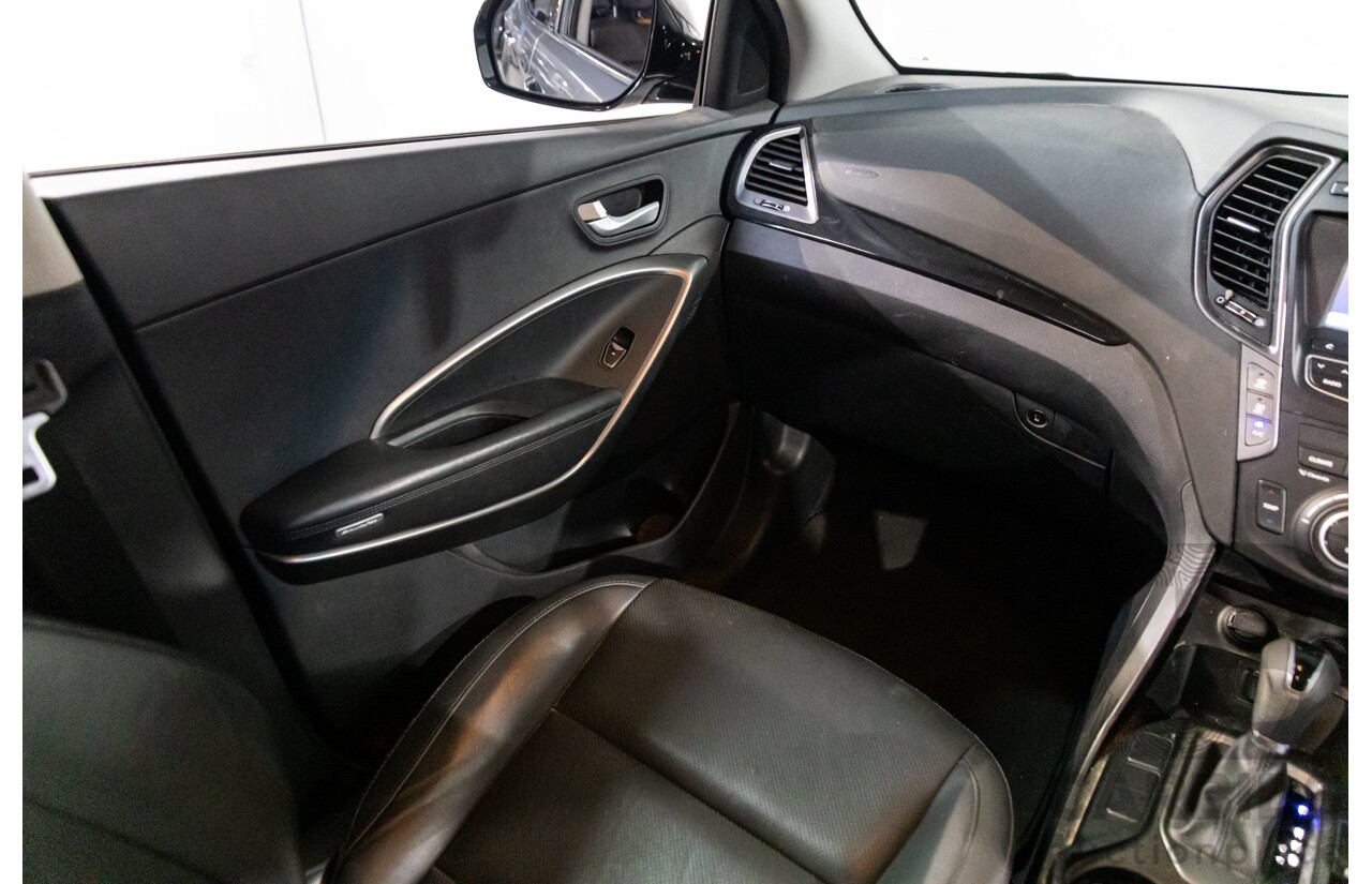 01/2015 Hyundai Santa Fe Elite CRDi (AWD) DM MY15 4D Wagon Titanium Silver Turbo Diesel 2.2L - 7 Seats