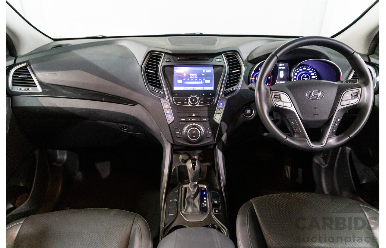 01/2015 Hyundai Santa Fe Elite CRDi (AWD) DM MY15 4D Wagon Titanium Silver Turbo Diesel 2.2L - 7 Seats