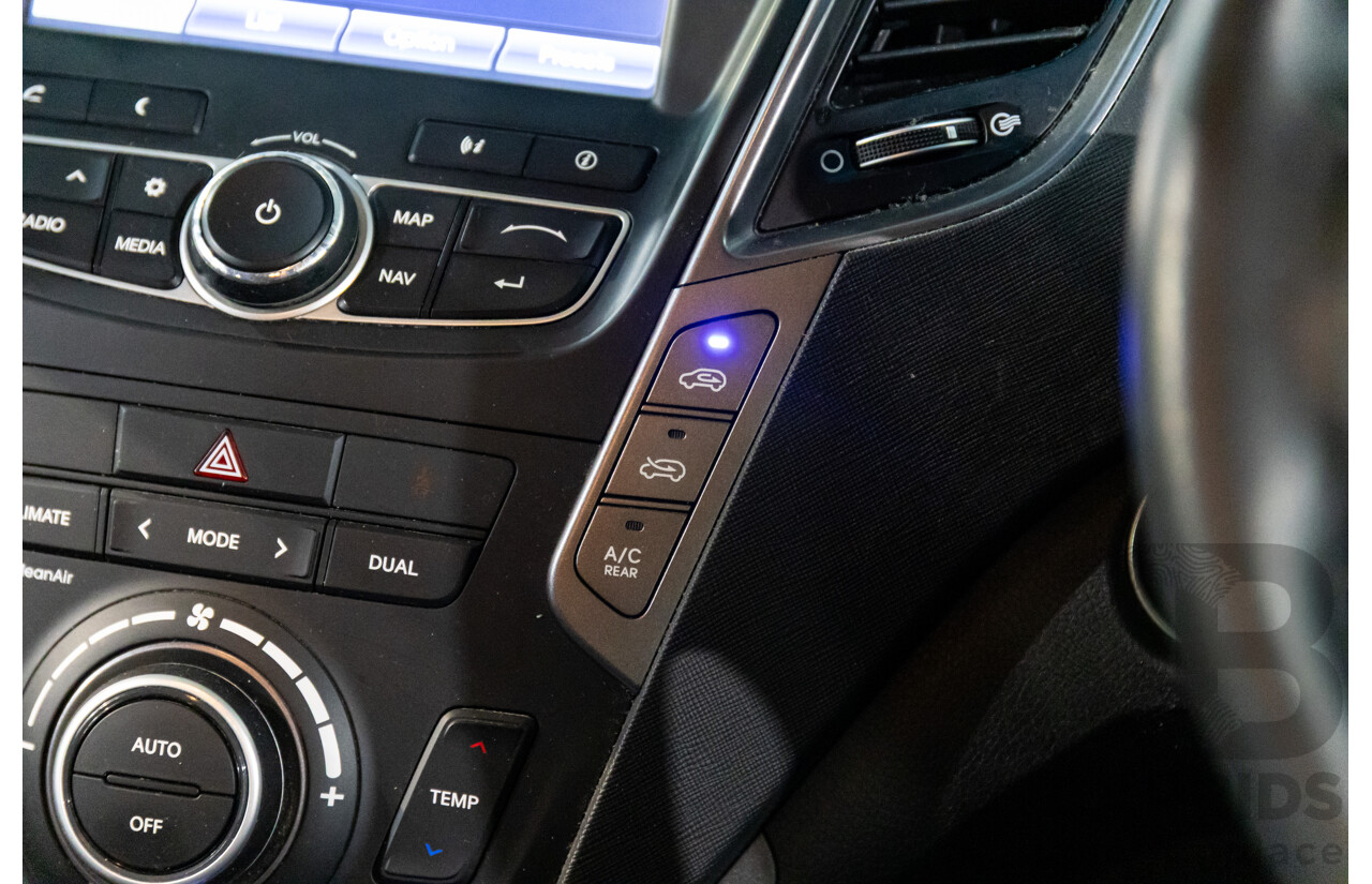 01/2015 Hyundai Santa Fe Elite CRDi (AWD) DM MY15 4D Wagon Titanium Silver Turbo Diesel 2.2L - 7 Seats