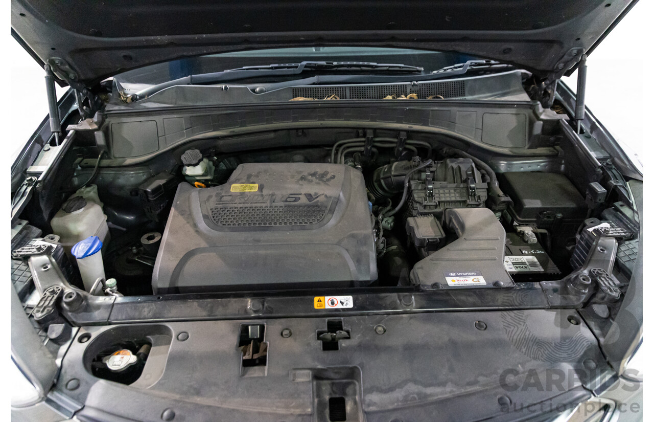 01/2015 Hyundai Santa Fe Elite CRDi (AWD) DM MY15 4D Wagon Titanium Silver Turbo Diesel 2.2L - 7 Seats