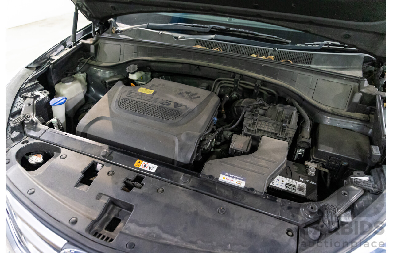 01/2015 Hyundai Santa Fe Elite CRDi (AWD) DM MY15 4D Wagon Titanium Silver Turbo Diesel 2.2L - 7 Seats