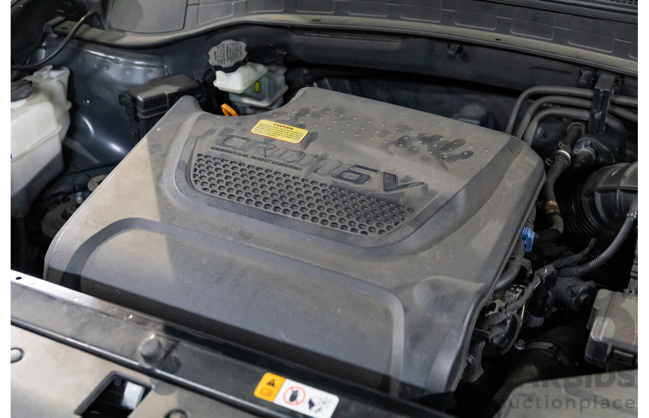 01/2015 Hyundai Santa Fe Elite CRDi (AWD) DM MY15 4D Wagon Titanium Silver Turbo Diesel 2.2L - 7 Seats