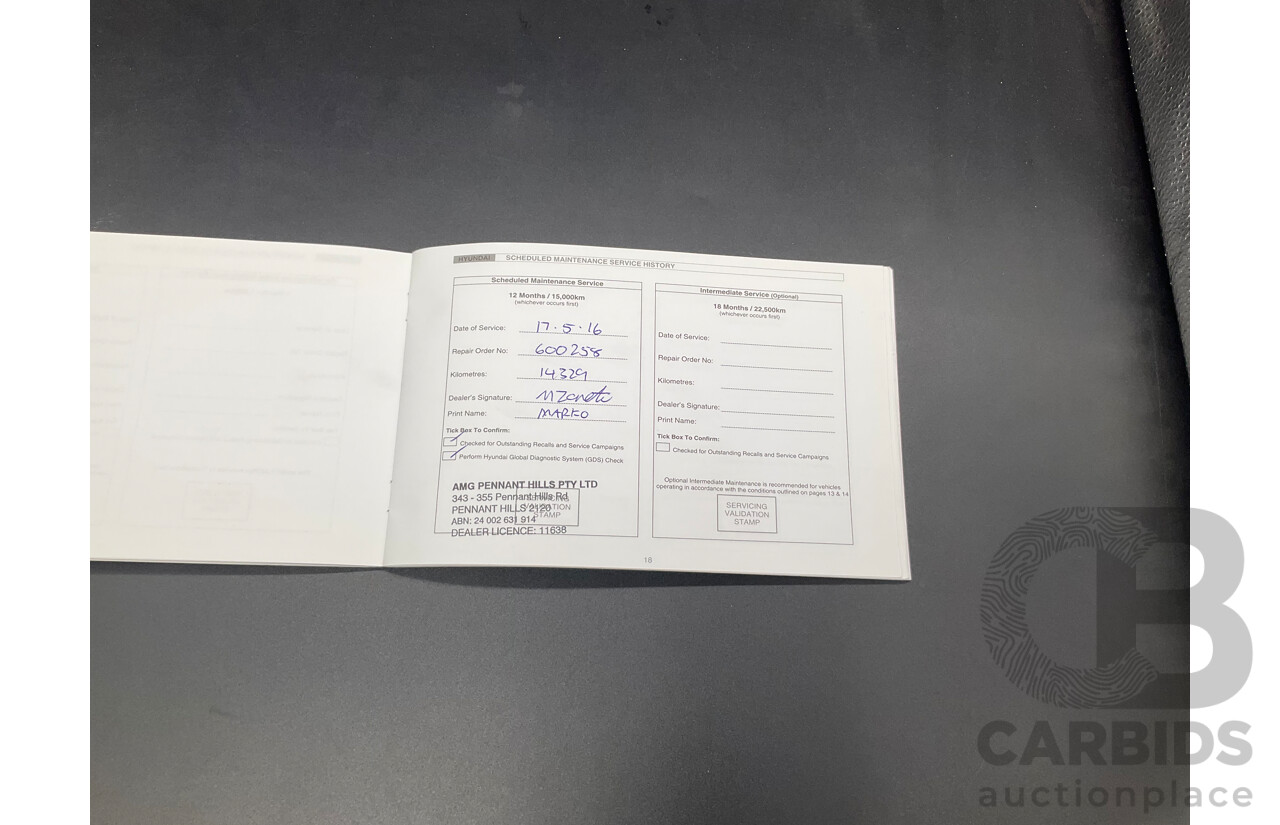 01/2015 Hyundai Santa Fe Elite CRDi (AWD) DM MY15 4D Wagon Titanium Silver Turbo Diesel 2.2L - 7 Seats