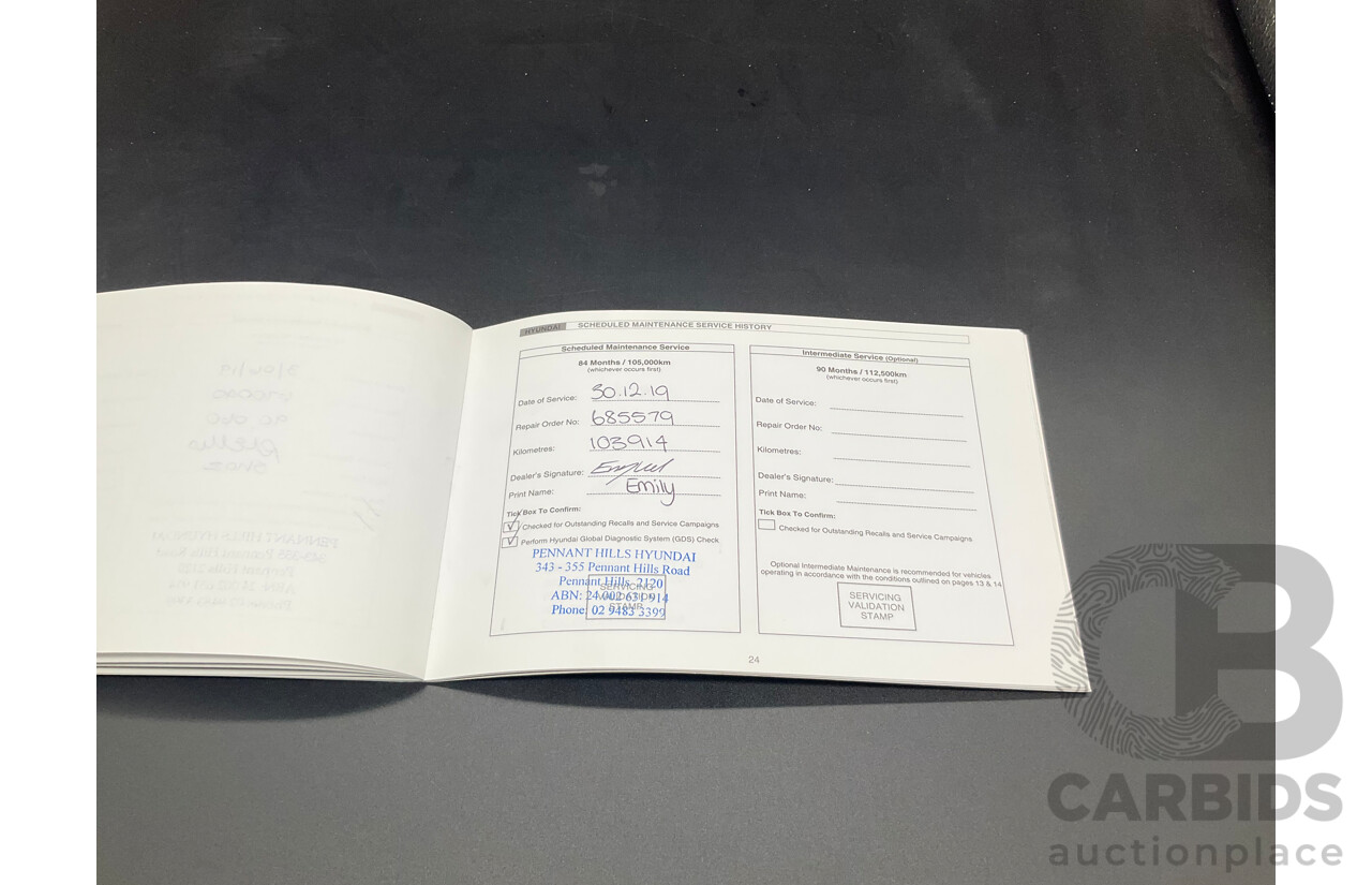 01/2015 Hyundai Santa Fe Elite CRDi (AWD) DM MY15 4D Wagon Titanium Silver Turbo Diesel 2.2L - 7 Seats