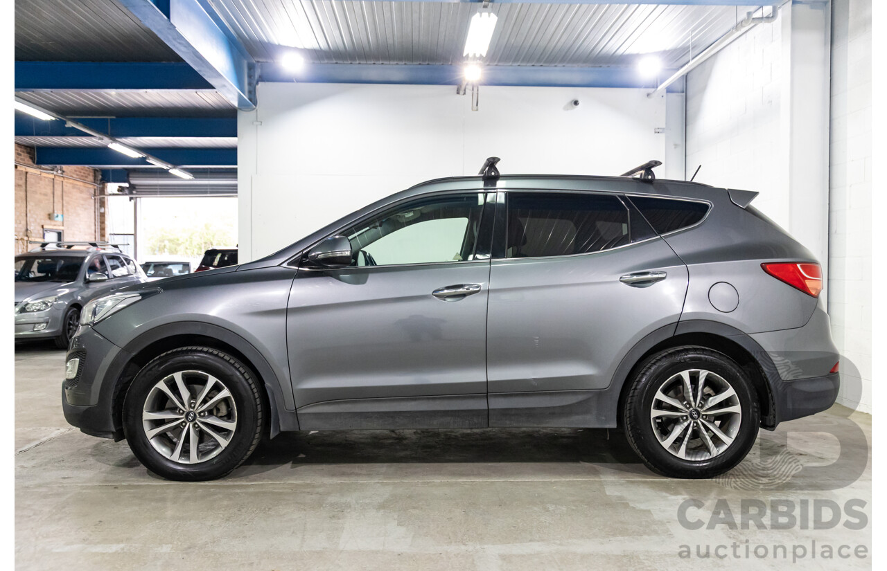 01/2015 Hyundai Santa Fe Elite CRDi (AWD) DM MY15 4D Wagon Titanium Silver Turbo Diesel 2.2L - 7 Seats
