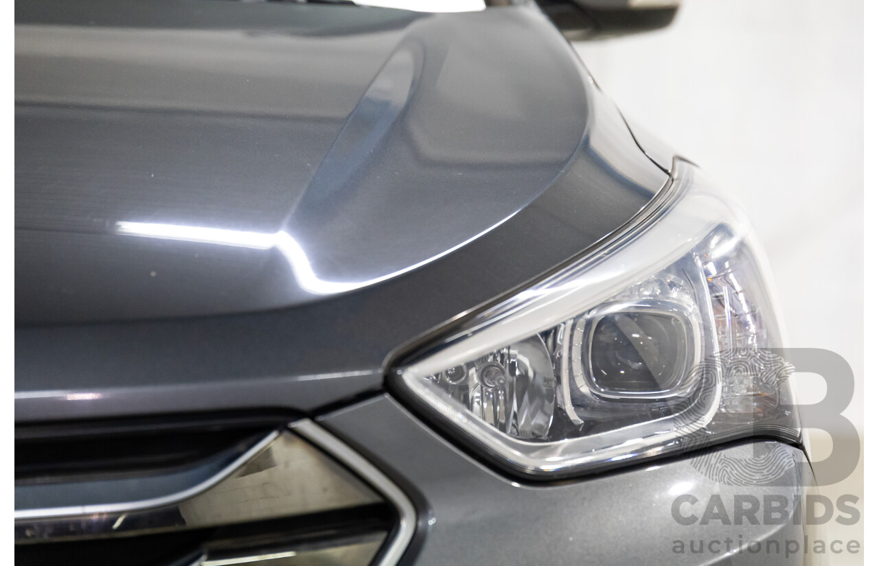 01/2015 Hyundai Santa Fe Elite CRDi (AWD) DM MY15 4D Wagon Titanium Silver Turbo Diesel 2.2L - 7 Seats