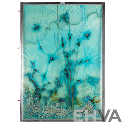 Artist Unknown (20th Century), Under the Ocean, Mixed Media Shower Screen, 108 x 76 cm (frame)