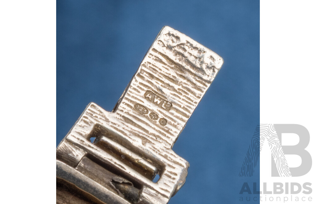 Vintage 925 Sterling Silver Brutalist 'Accurist' Swiss 21 Jewels Watch - by Robert Larin, Canada