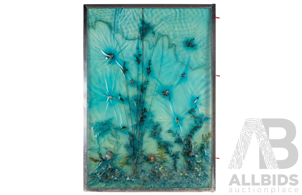 Artist Unknown (20th Century), Under the Ocean, Mixed Media Shower Screen, 108 x 76 cm (frame)