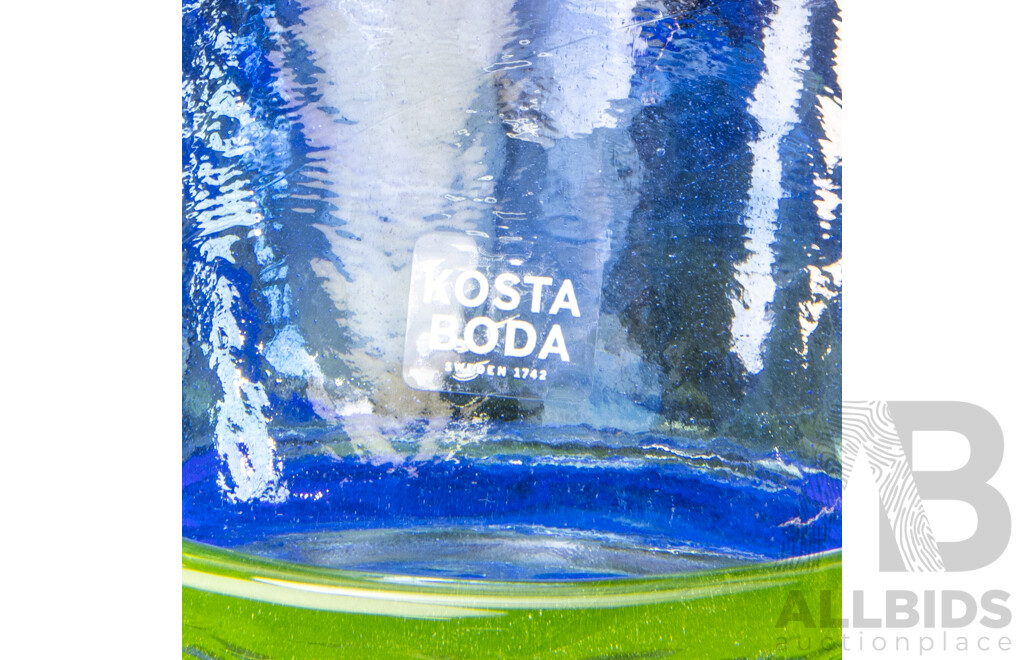 Set of Six Harlequin 'Mine' Tumblers by Ulrica Hydman- Vallien for Kosta Boda