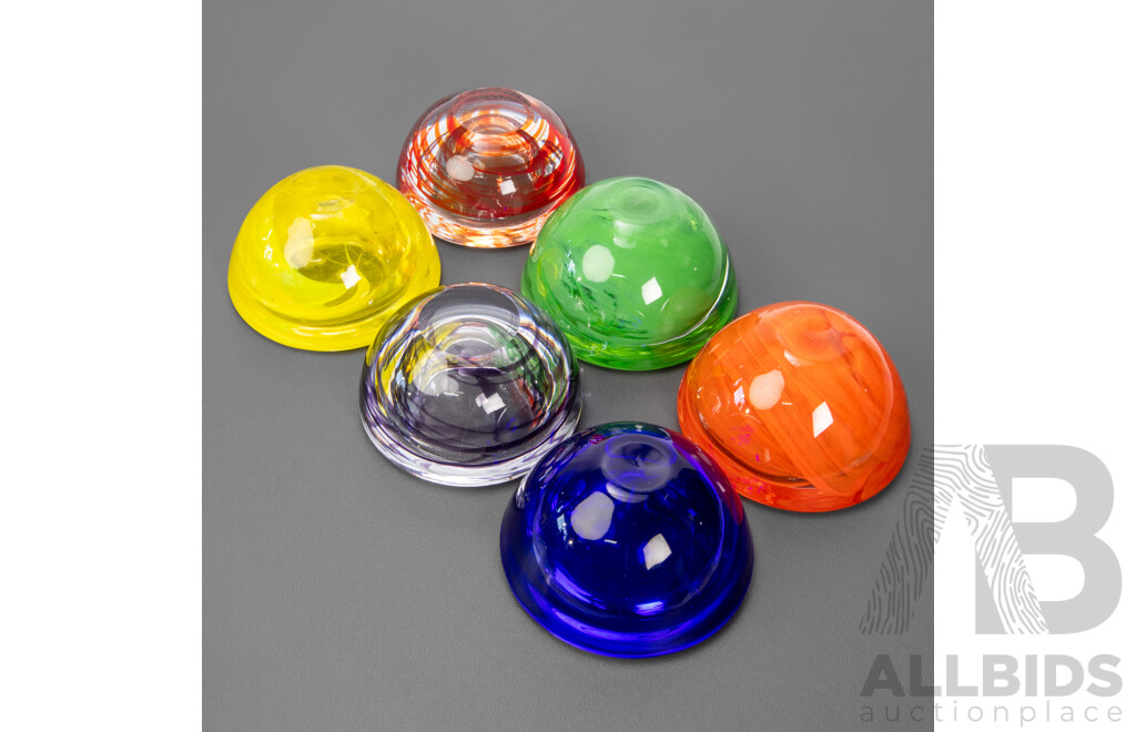 Collection of Six Kosta Boda Atoll Votives