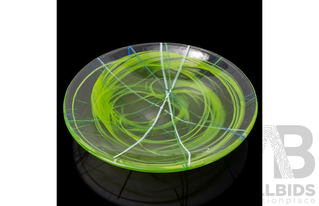 Large Kosta Boda 'Contrast' Glass Bowl by Anna Ehrner