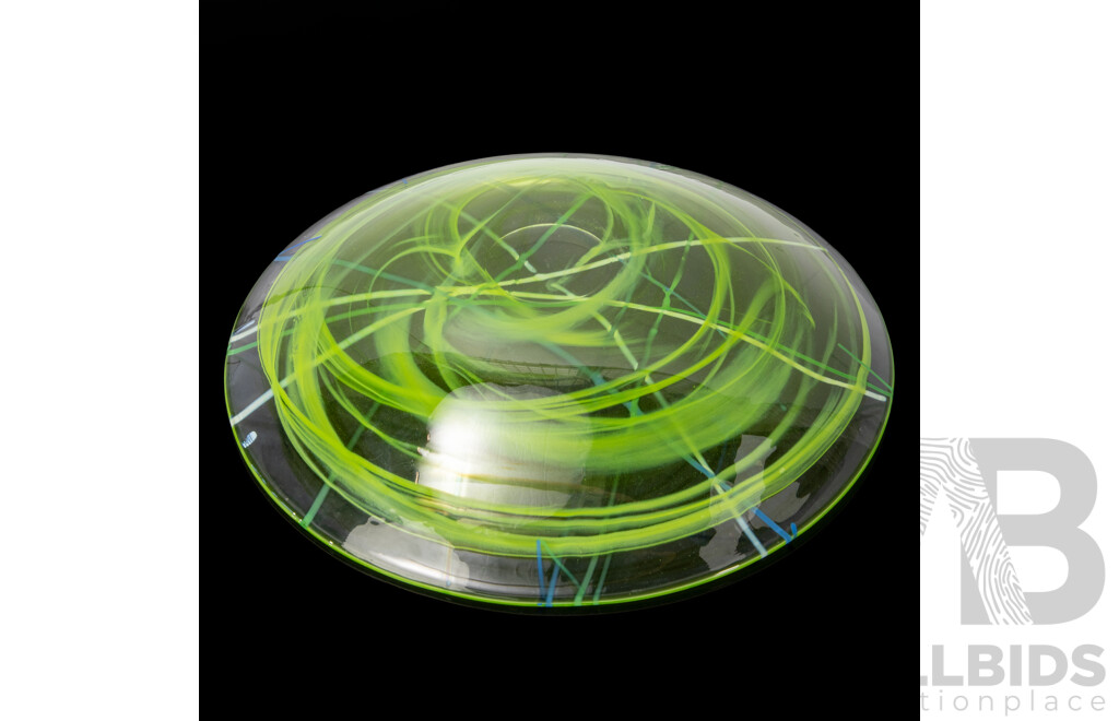 Large Kosta Boda 'Contrast' Glass Bowl by Anna Ehrner