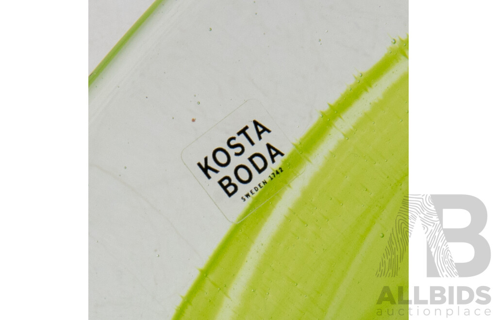 Large Kosta Boda 'Contrast' Glass Bowl by Anna Ehrner