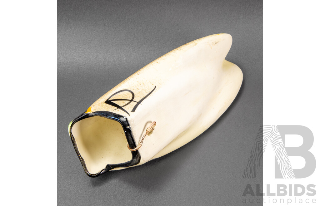 Vintage French Cigalle (cicada) Majolica Wall Pocket