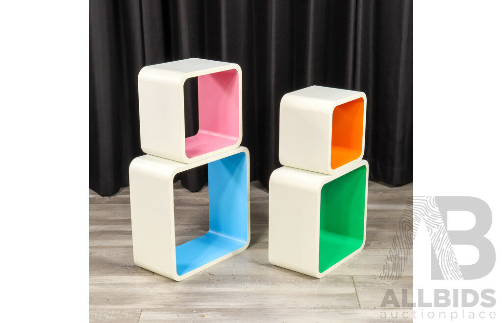 Topshelf Quadruple Kube Wall Mount Shelf