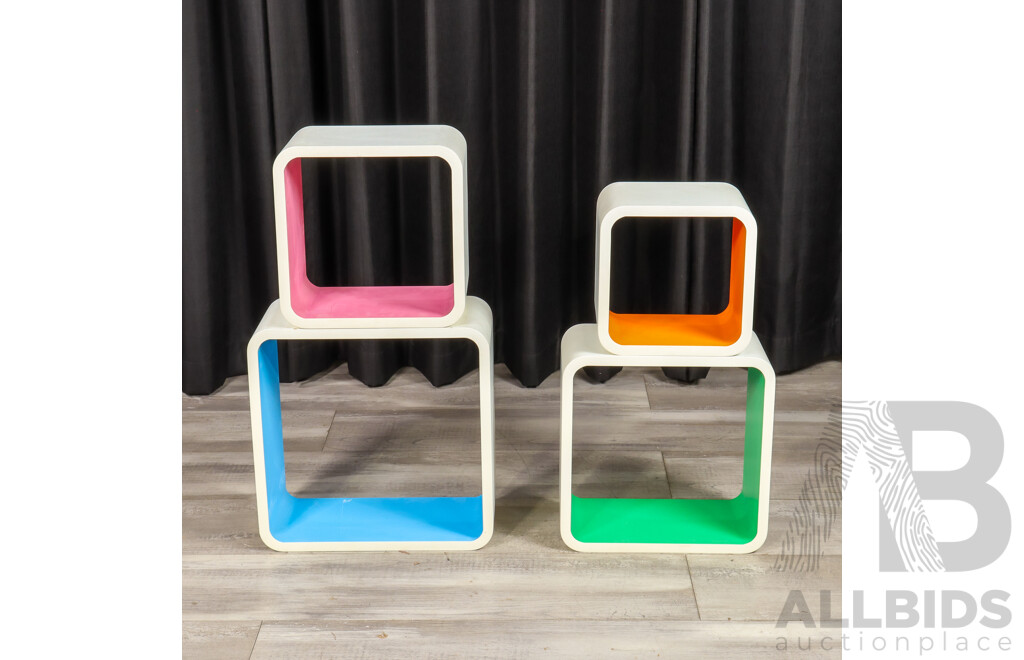 Topshelf Quadruple Kube Wall Mount Shelf