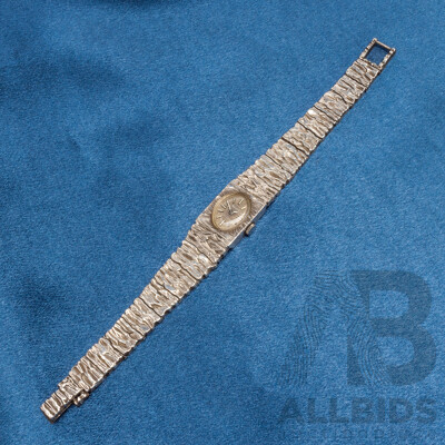 Vintage 925 Sterling Silver Brutalist 'Accurist' Swiss 21 Jewels Watch - by Robert Larin, Canada
