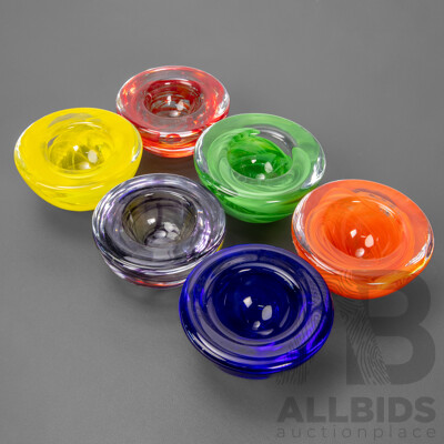 Collection of Six Kosta Boda Atoll Votives