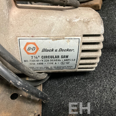 Vintage Black & Decker Circular Saw & GMP 125mm Handy Grinder & Beaver Compressor