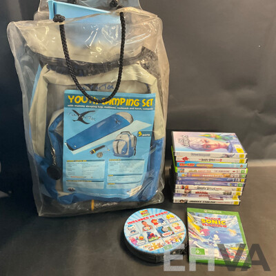 Creative Pl Wooden Easel Stand with Young Camping Set and Assorted DVD & Sonic for Xbox One