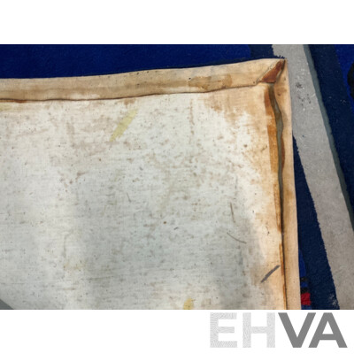 Two Blue Abstract Rug 150x90cm