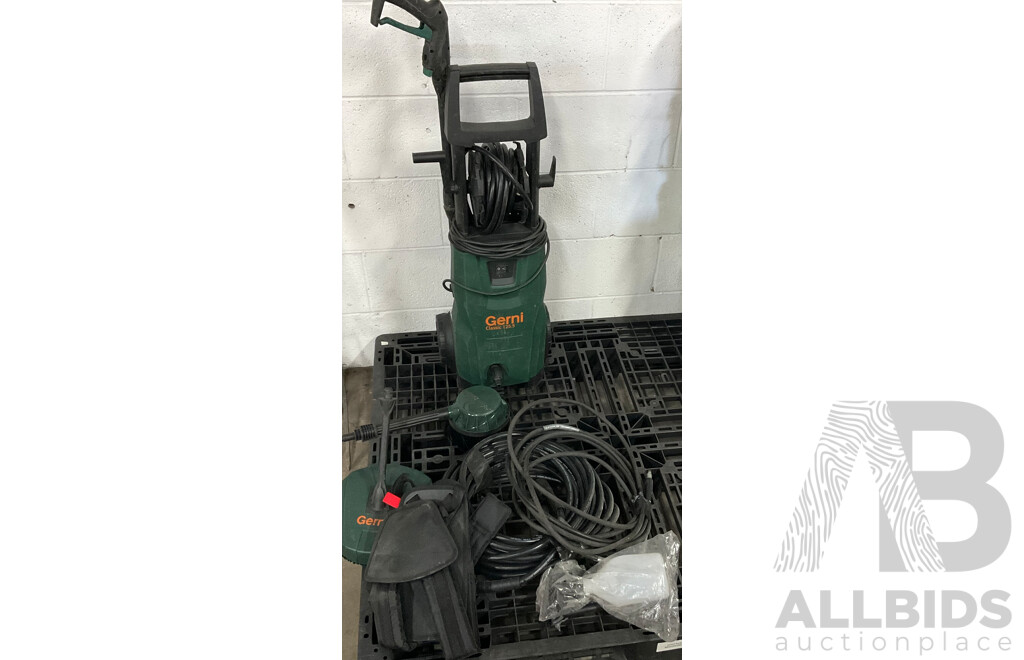 Two Karcher & One Gerni Pressure Washer & Assorted Gardening Equipment and Tools