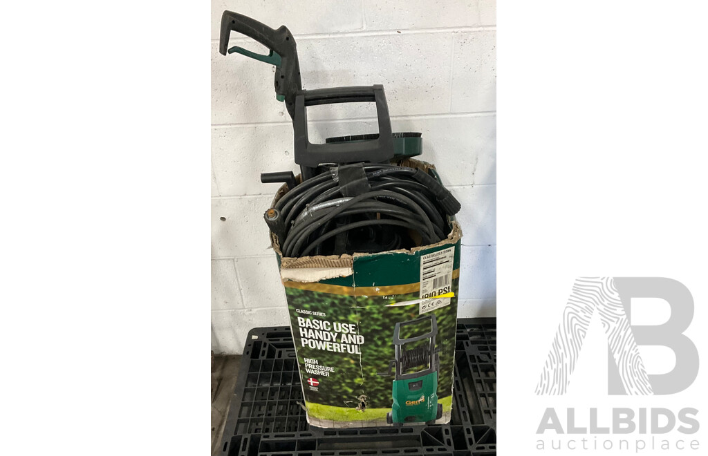 Two Karcher & One Gerni Pressure Washer & Assorted Gardening Equipment and Tools