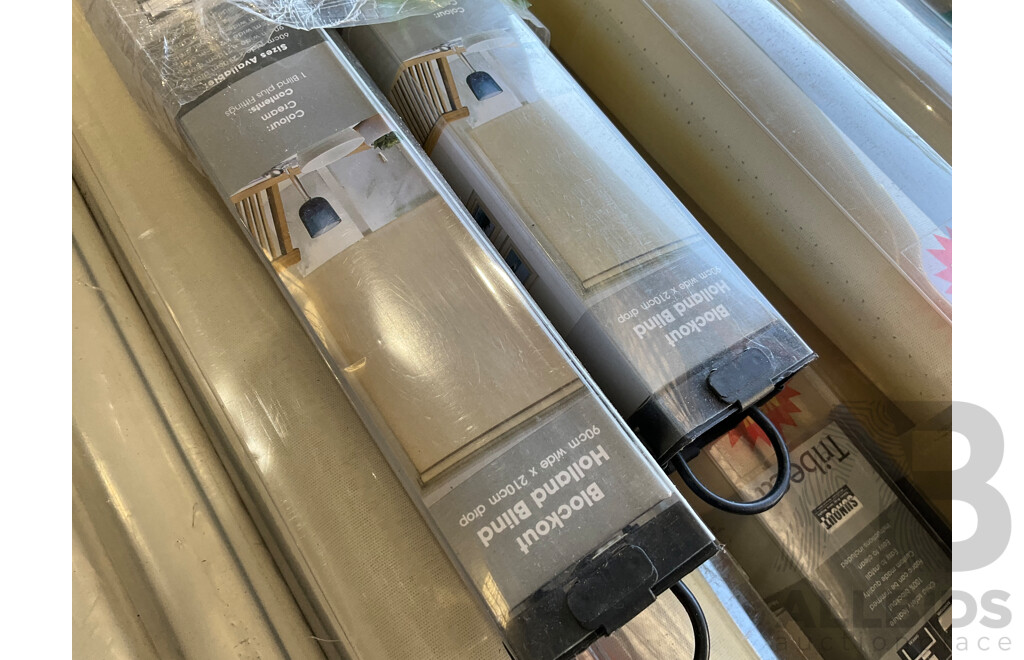 Assorted Aluminium Venetian Blinds & Blockout Holland Blind