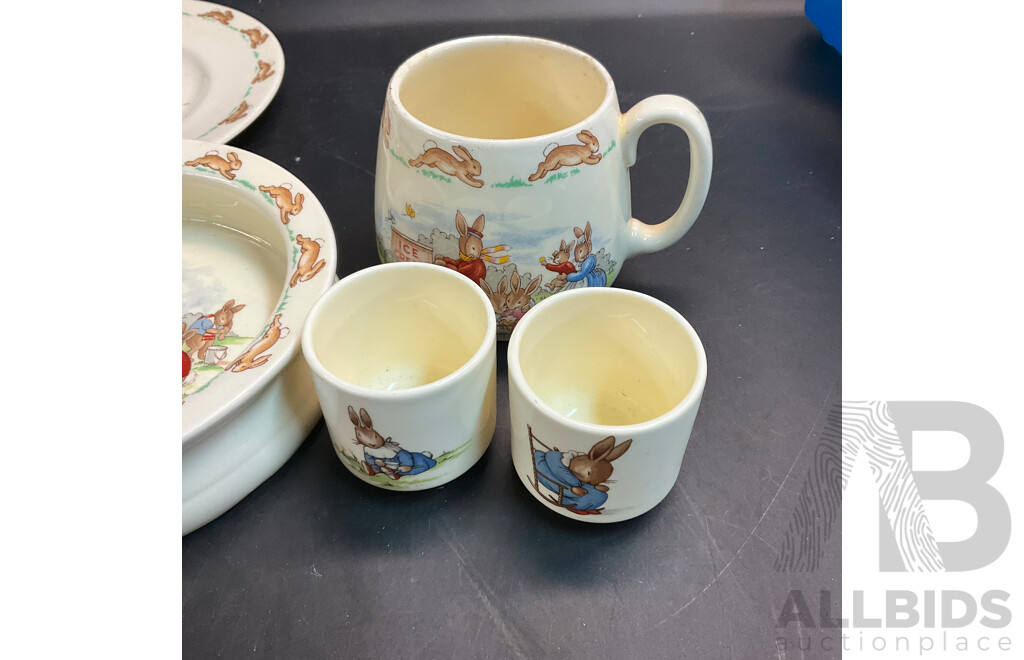 13 Pieces of Royal Doulton Bunnykins Tableware