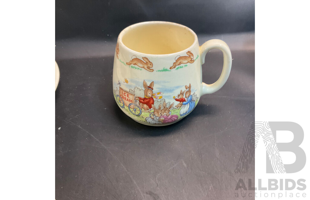 13 Pieces of Royal Doulton Bunnykins Tableware