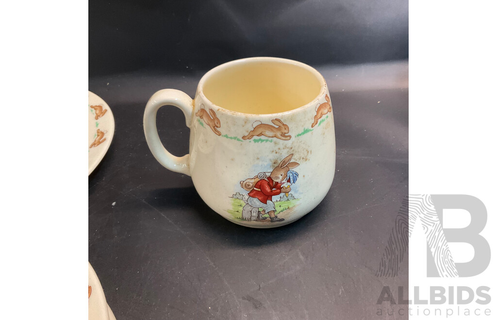 13 Pieces of Royal Doulton Bunnykins Tableware