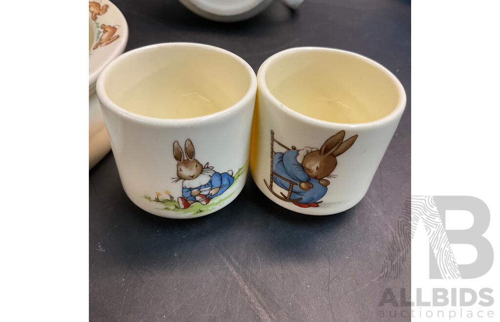 13 Pieces of Royal Doulton Bunnykins Tableware