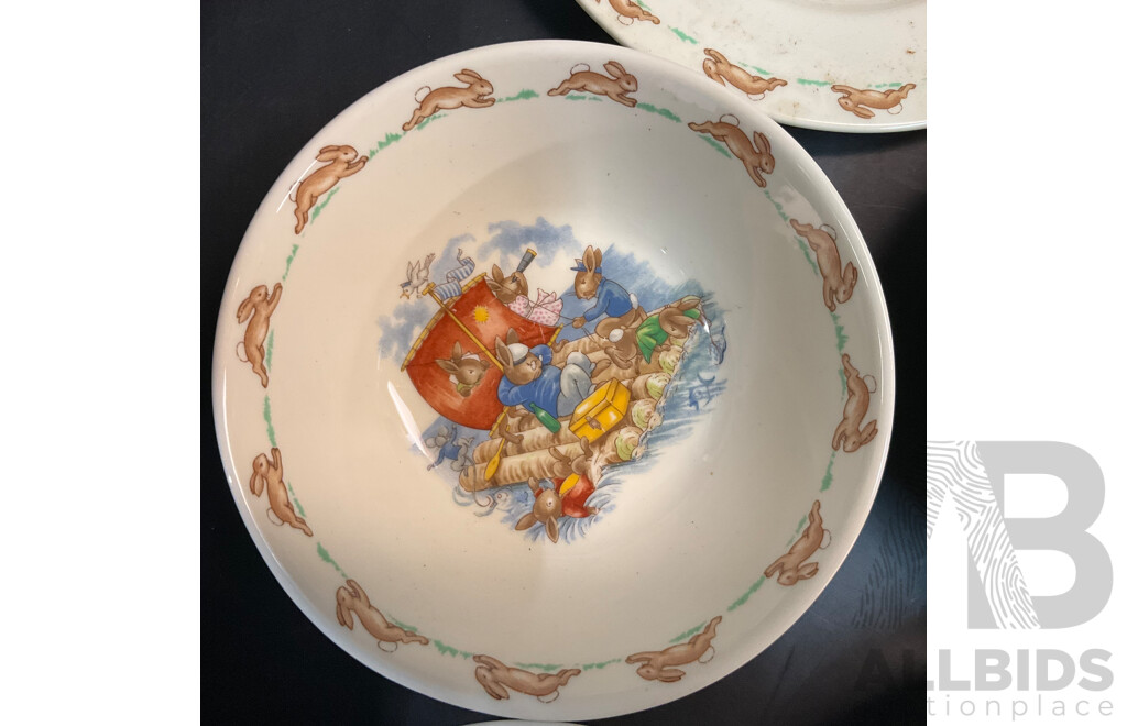 13 Pieces of Royal Doulton Bunnykins Tableware