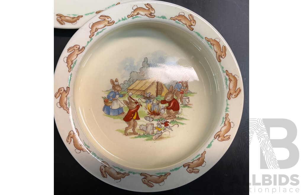 13 Pieces of Royal Doulton Bunnykins Tableware