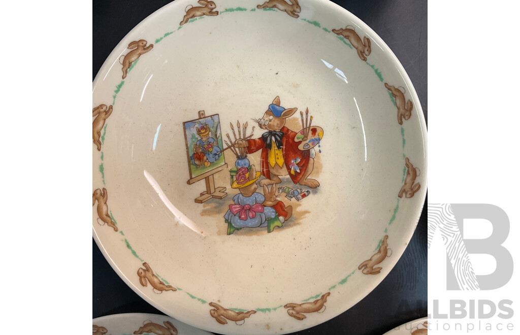13 Pieces of Royal Doulton Bunnykins Tableware