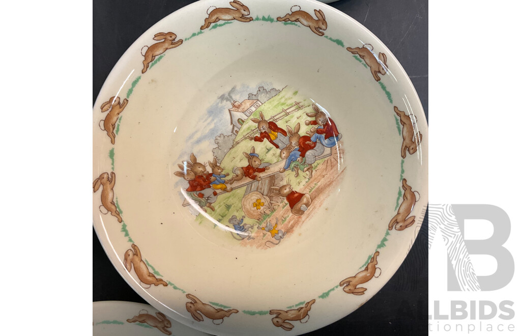 13 Pieces of Royal Doulton Bunnykins Tableware