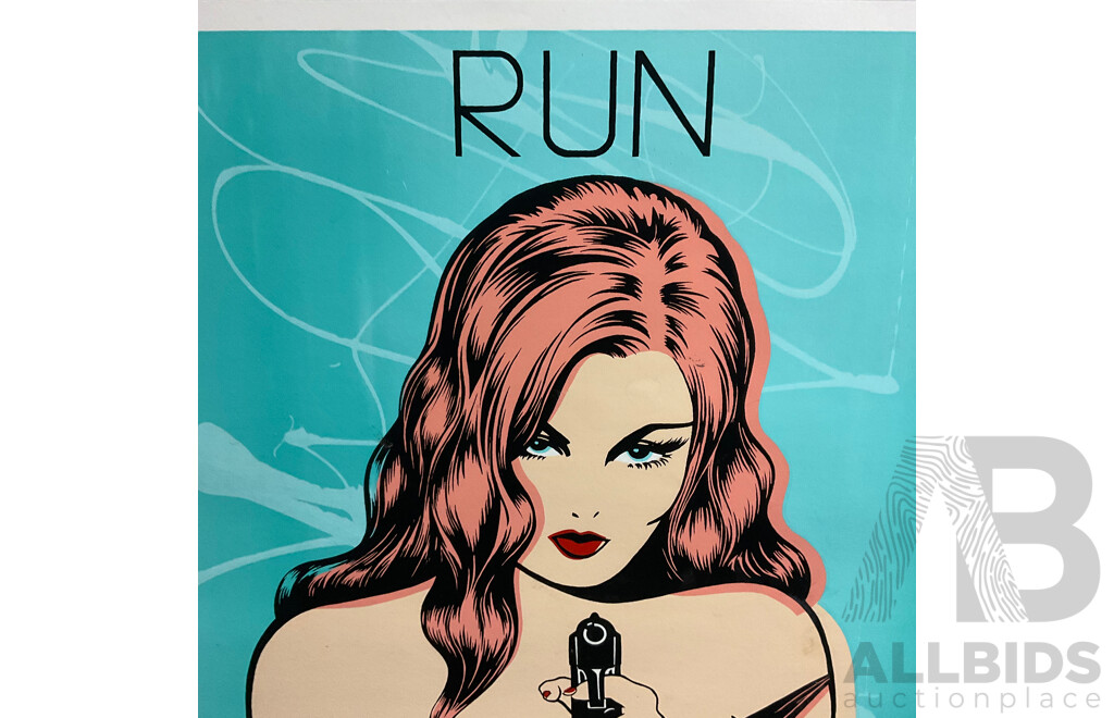 Framed Run by Niagara Detroit Art Print Sexy Woman - Artist Proof