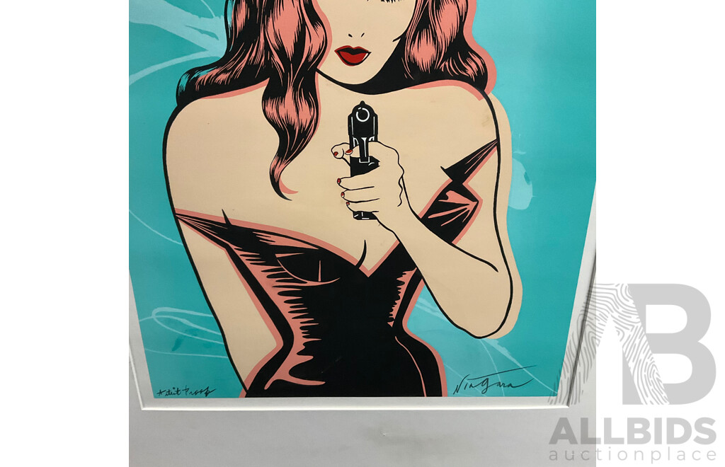 Framed Run by Niagara Detroit Art Print Sexy Woman - Artist Proof