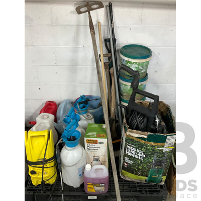 Two Karcher & One Gerni Pressure Washer & Assorted Gardening Equipment and Tools