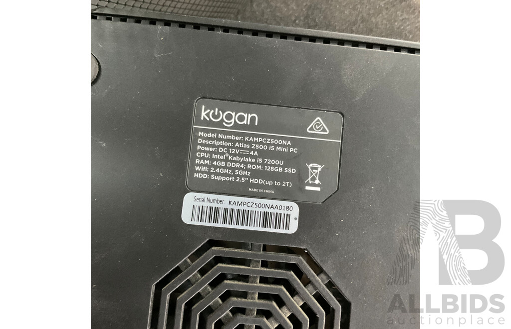 WESTINGHOUSE Microwave, LOGITECH Speaker, KOGAN USB Ports, Wire Mesh Waste Basket and CYBERPOWER Uninterruptible Power Supply - Lot of 5