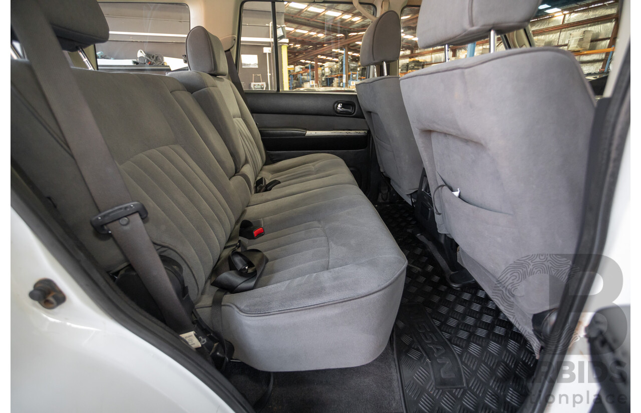 3/2010 Nissan Patrol ST (4x4) GU VI 4d Wagon Polar White Turbo Diesel 3.0L - 7 Seats