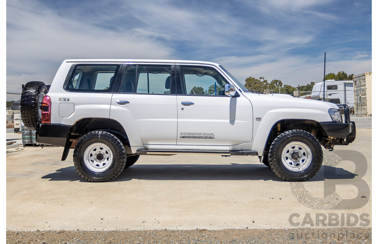 3/2010 Nissan Patrol ST (4x4) GU VI 4d Wagon Polar White Turbo Diesel 3.0L - 7 Seats