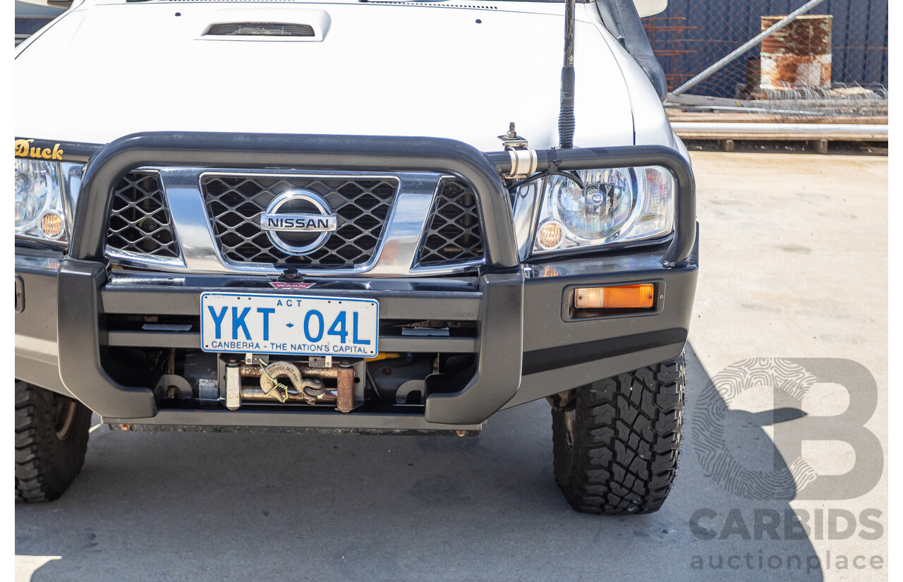 3/2010 Nissan Patrol ST (4x4) GU VI 4d Wagon Polar White Turbo Diesel 3.0L - 7 Seats