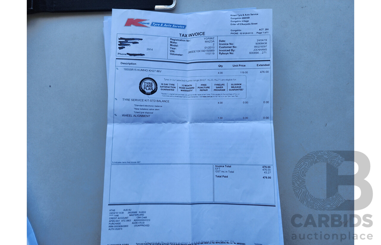 1/2010 Mazda Mazda2 NEO DE MY10 5d Hatchback Blue 1.5L