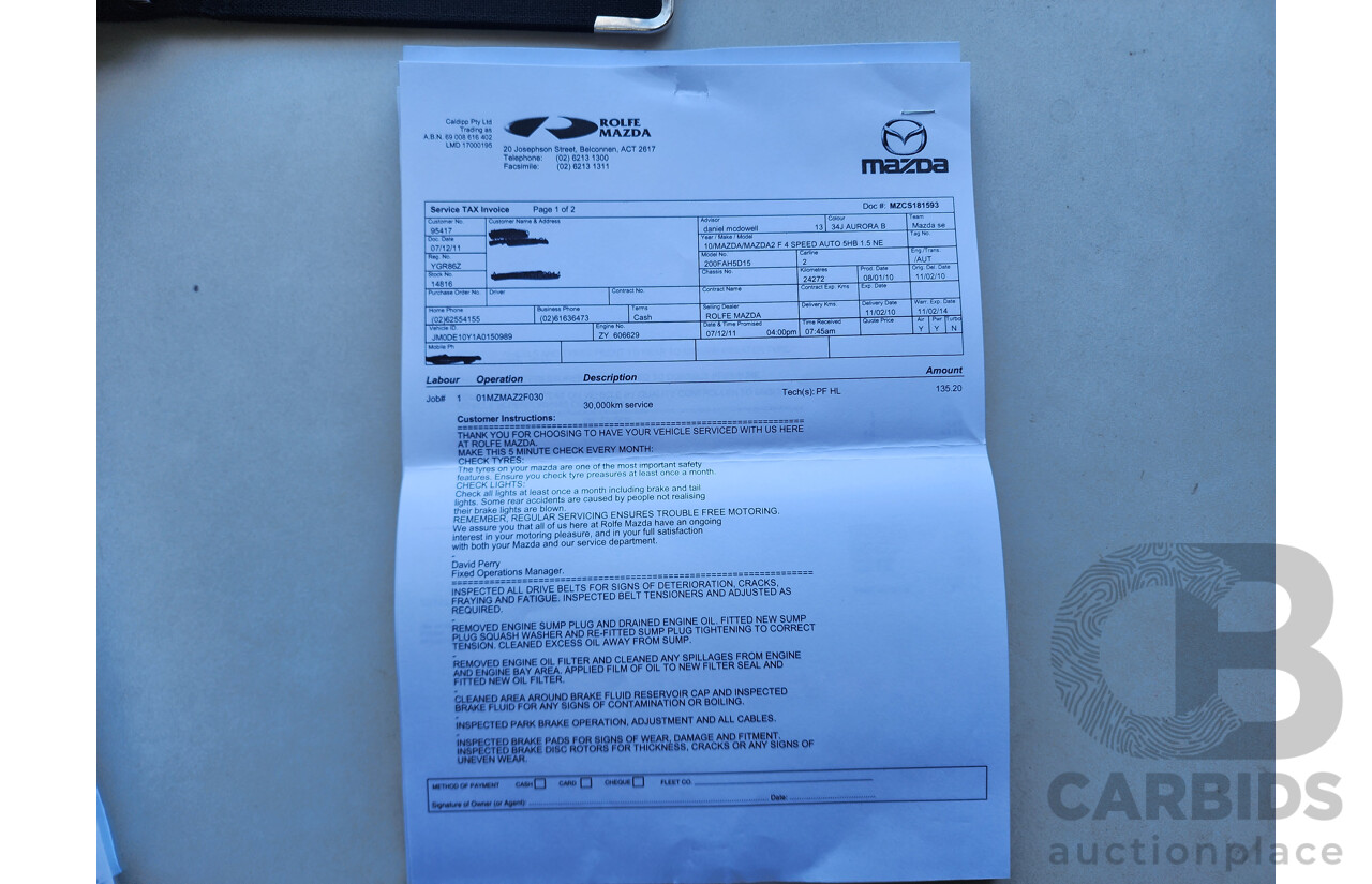 1/2010 Mazda Mazda2 NEO DE MY10 5d Hatchback Blue 1.5L